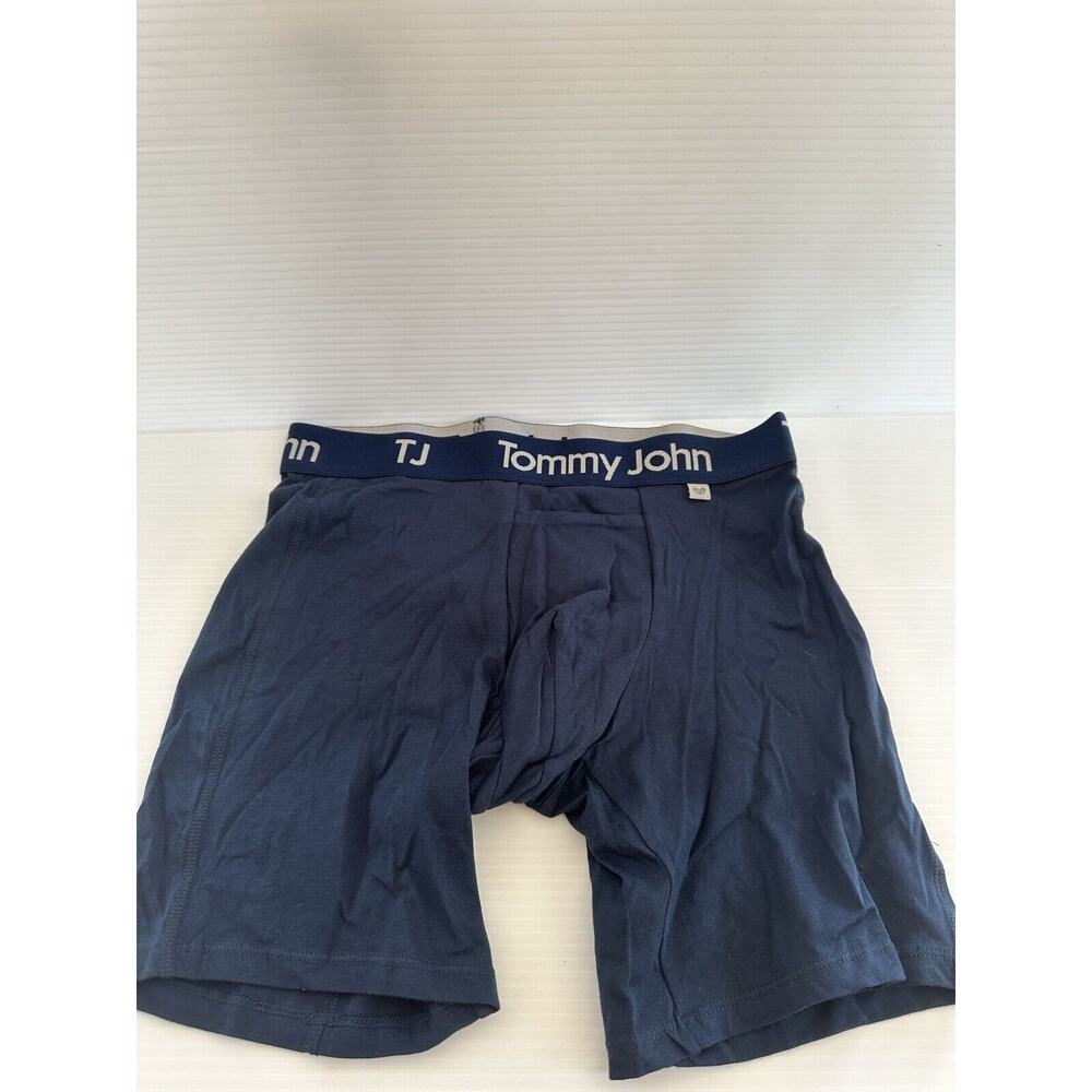 TOMMY JOHN TJ COTTON STRETCH BOXER BRIEFS BLUE Small Underwear NEW HAMMOCK POUCH